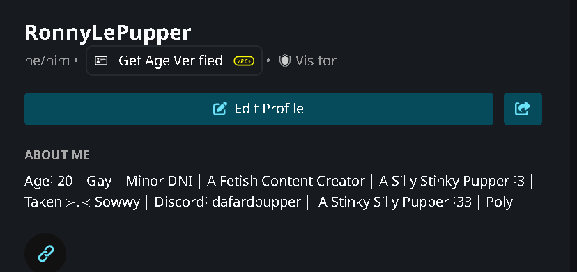 RonnyThePupper's tweet photo. Heres my user on vrchat if ya wanna cuddle :3 https://t.co/YGeoE8iBwF