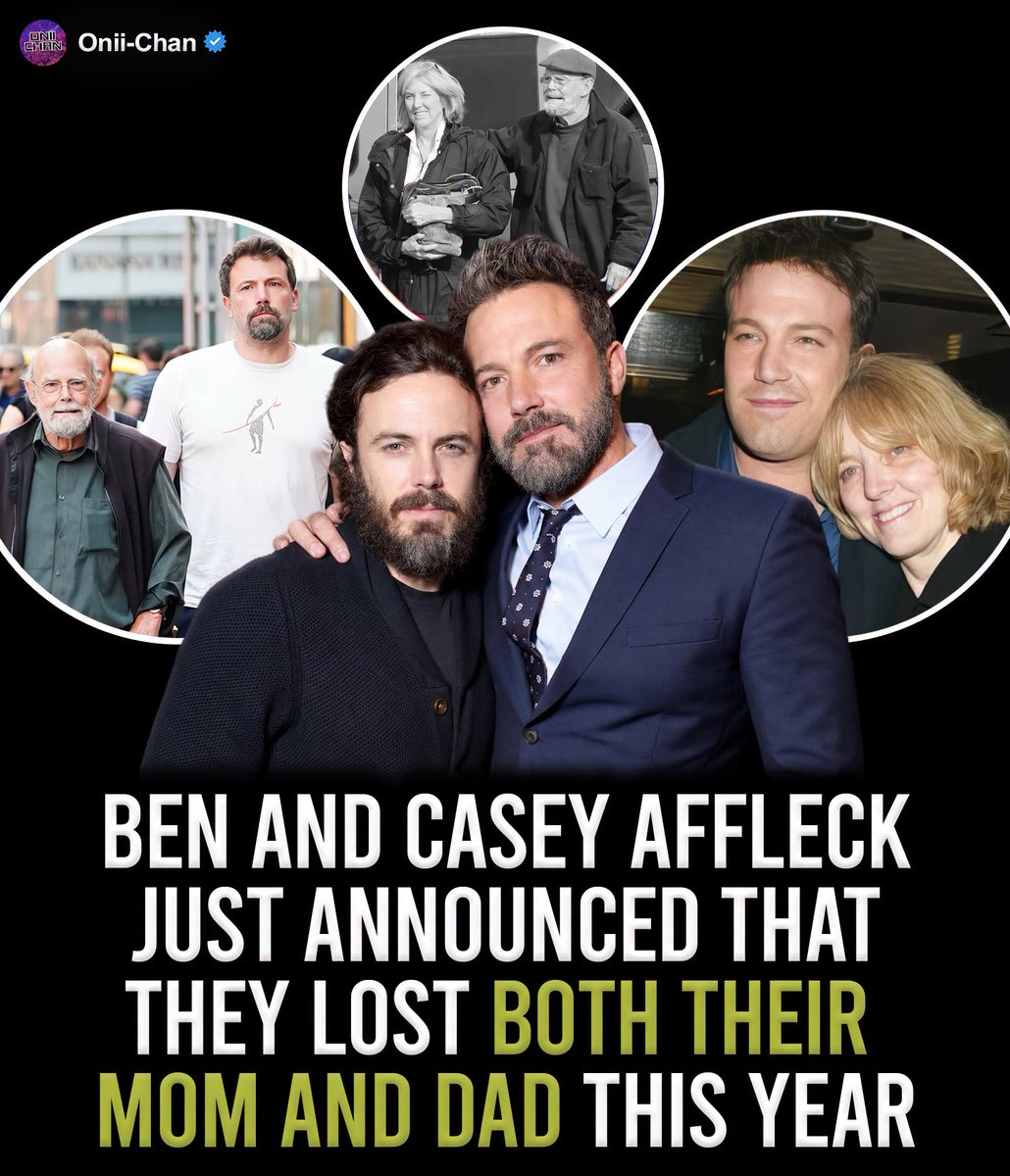 oniichanph's tweet photo. Ben and Casey Affleck says goodbye to both their parents this year 😔🙏

For Ben and Casey Affleck, 2026 has brought the kind of loss that makes even major career moments feel different.

Casey Affleck has confirmed that their father, Timothy “Tim” Affleck, passed away earlier this year, following the loss of their mother, Chris Affleck, in June at 83. While presenting his new film Company at the Venice Film Festival, Casey revealed that he dedicated the project to both of his parents, saying they had been deeply important to him and wishing they could have seen it.

Tim had once pursued acting and playwriting before working a variety of jobs, while Chris spent decades as a teacher. Their sons would eventually become two of Hollywood’s most accomplished actors and filmmakers, carrying that early connection to storytelling far beyond the family home.

Two parents gone within the same year, but the creative lives they helped nurture continue through the generations they left behind. Rest in peace, Tim and Chris Affleck. 🕊️❤️