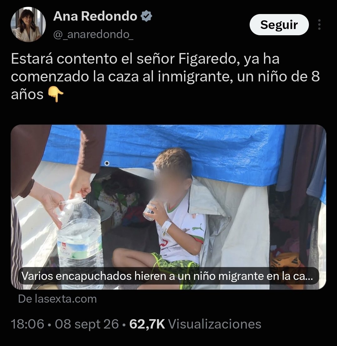 profsecundario's tweet photo. Tres decenas de niñas violadas y la ministra de Igualdad solo ha levantado la voz cuando ha creído que un niño inmigrante había sido atacado por la población ceutí. Pero tampoco: han sido invasores los que han disparado al niño. No se puede ser más hija de puta que Ana Redondo. https://t.co/xVz3idYfue