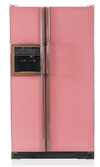 JackeryzFridge's tweet photo. Vintage pink GE fridge with wood panels #merptwt https://t.co/xwDz4PdE7m