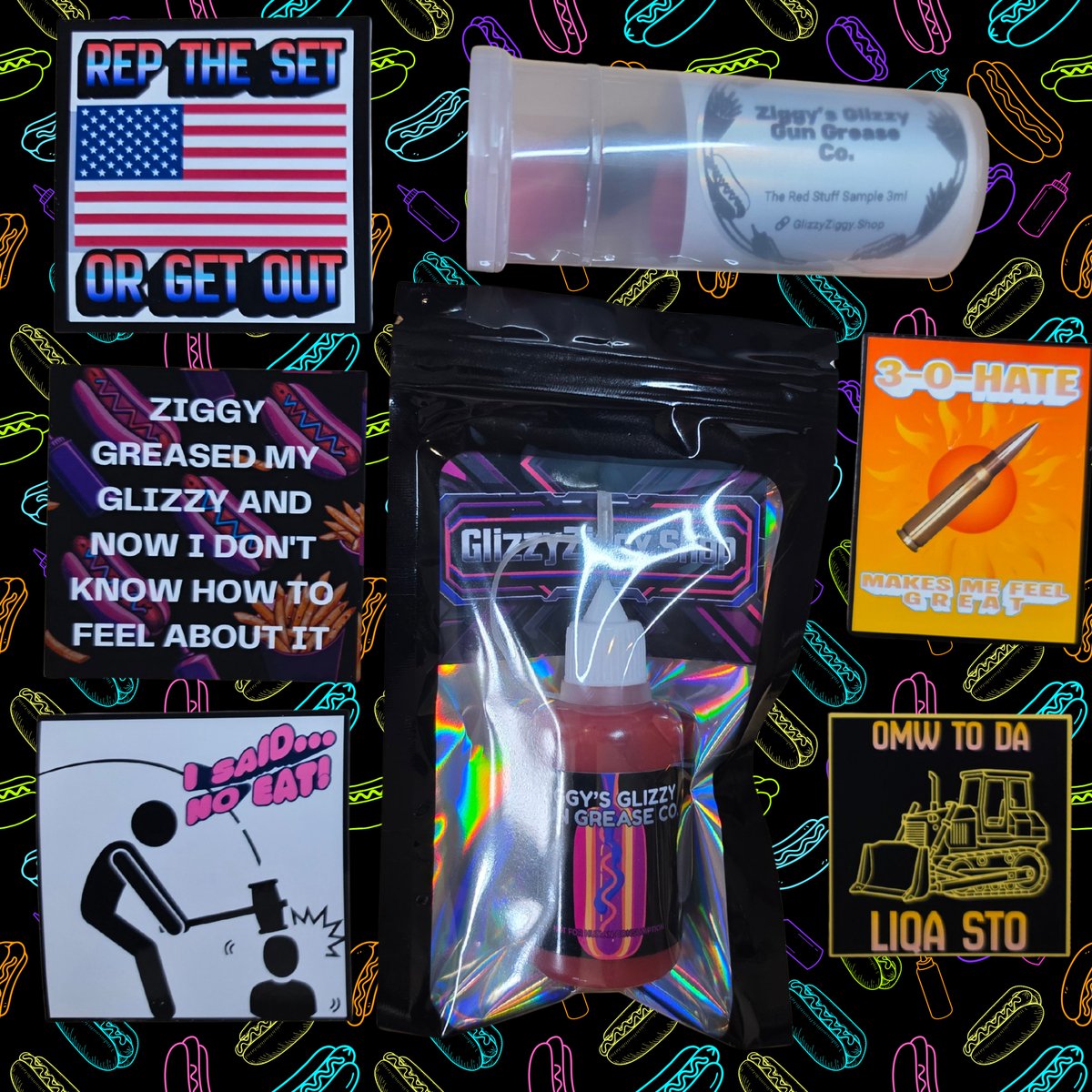 ZiggysGlizzy's tweet photo. Little late tonight to be dropping this, But...

Giveaway time again! 

1 Winner:
1 bottle of the red stuff
A protector capsule
3, 3ml sampler bottles+labels to share with friends or keep in your emergency lube spots.
5 stickers

Ends Friday 9/11/2026 @ 10PM PDT
You should know what to do to enter, if not, people please help out those who don't!