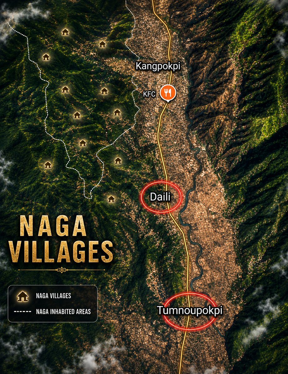 ElizabethMv76's tweet photo. NSCN-IM has bases and hideouts in Daili and Yaikonpao/Tumnouokpi villages near Kangpokpi, from where NSCN IM terrorise Kukis with impunity. This grave threat demands immediate combing by @manipur_police and @crpfindia . Wipe out these dens of terror now.
#Naga #Terrorist https://t.co/UuMaDBBhRo