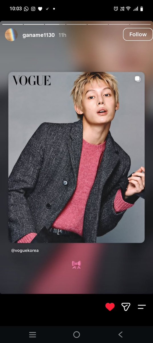 miufun4's tweet photo. Ga Namhee.. digital editor dan creative producer di Vogue Korea ada post snap IG James di Vogue Man Korea kemaren, gua salfok di bbrp foto dia kasi emot, salah satunya 🎀 ini gemes dan TERAKHIR, gua nanya temen Korean gua maksud caption post terakhir krn gua gapaham, dan.. WOW https://t.co/nGzeyqUn0O