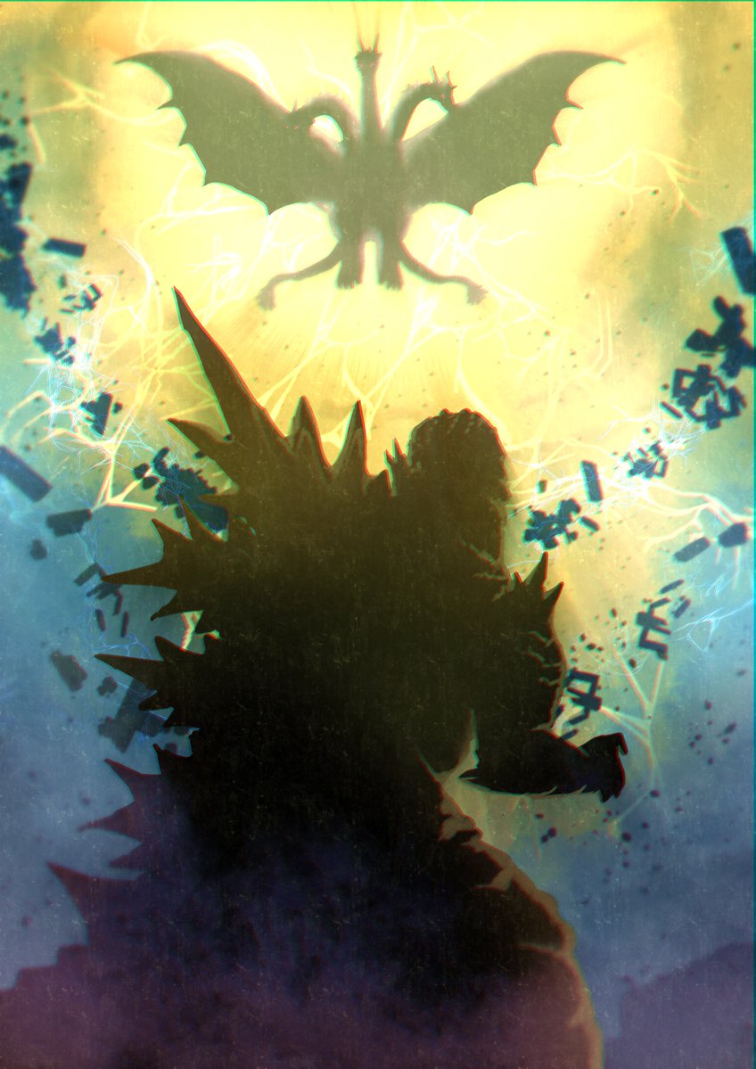 nkewo3277's tweet photo. 予告見てめっちゃ興奮して、そのまま勢いで描きました。
国産実写ゴジラ映画としては久しぶりに怪獣バトルが見れそうでめちゃくちゃ楽しみです！😆
＃ゴジラマイナスゼロ
＃キングギドラ https://t.co/qHCYMyZwnu