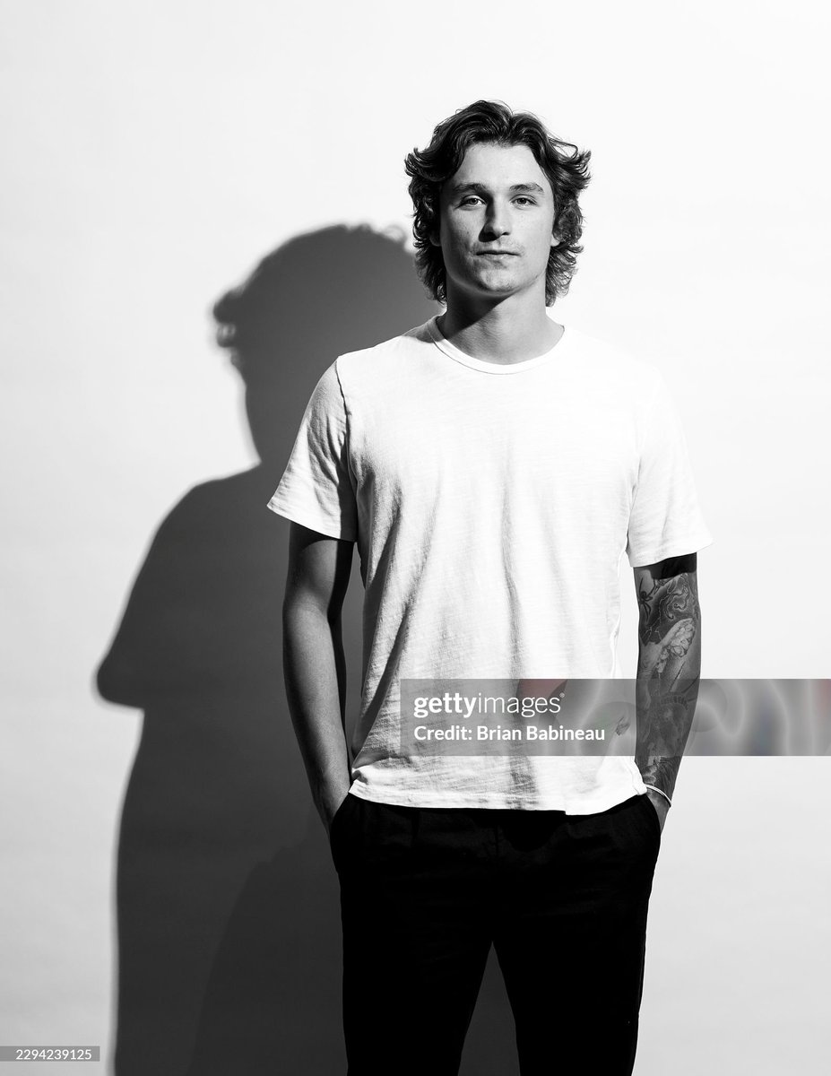 etoilesvol's tweet photo. trevor zegras for the nhl player media tour 2026 (via gettyimages, by brian babineau) (2/2) https://t.co/RJ41amIQp2