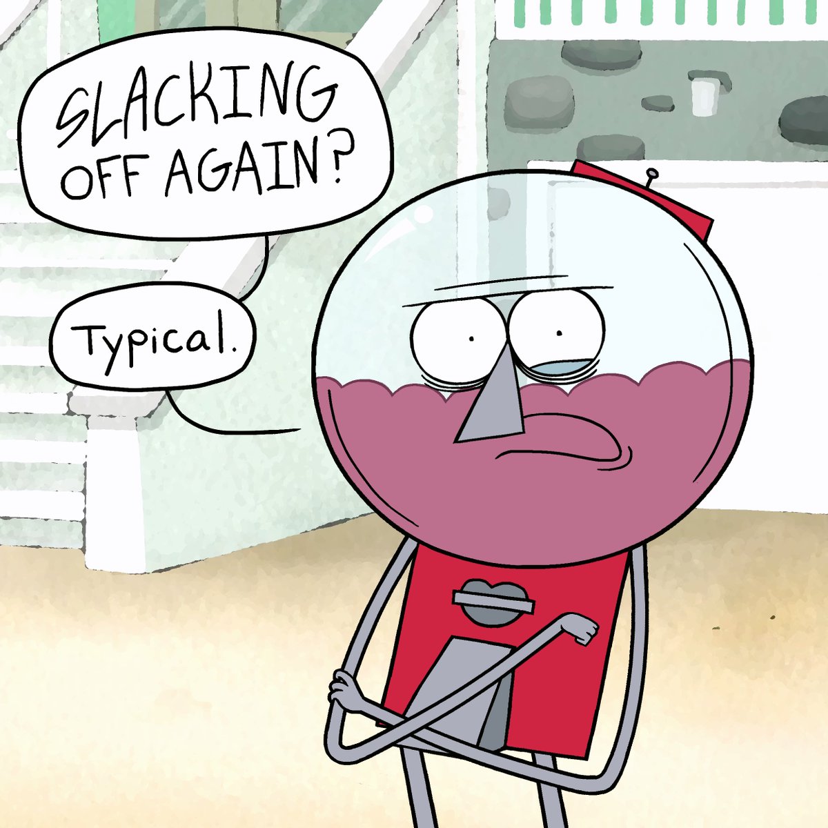 DailyBensonDwdy's tweet photo. Day  85   .   Sigh   .   I’ll  get  back  to  work   ,   boss   .   #RegularShow
⠀ https://t.co/XbUvByOrIw