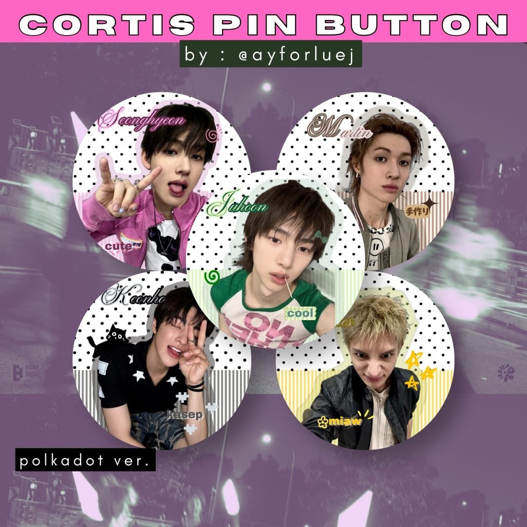 ayforluej's tweet photo. OPEN PO PIN CORTIS 44mm

bahan : glitter
price : 5.100 co shopee langsung 
link :  https://t.co/8rNatoBKWt

#wts #wtb #cortis https://t.co/V6gM40ZFzi