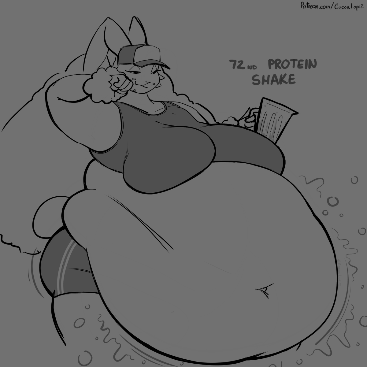 CocoaLop12's tweet photo. lopunny, protein shake (doodle) https://t.co/wxT1GZzHi1