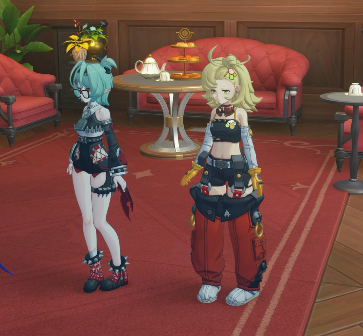 Wokelander_alt3's tweet photo. Zenless meat munchers will try convincing you these characters look Ike adults https://t.co/5piXiOz95F
