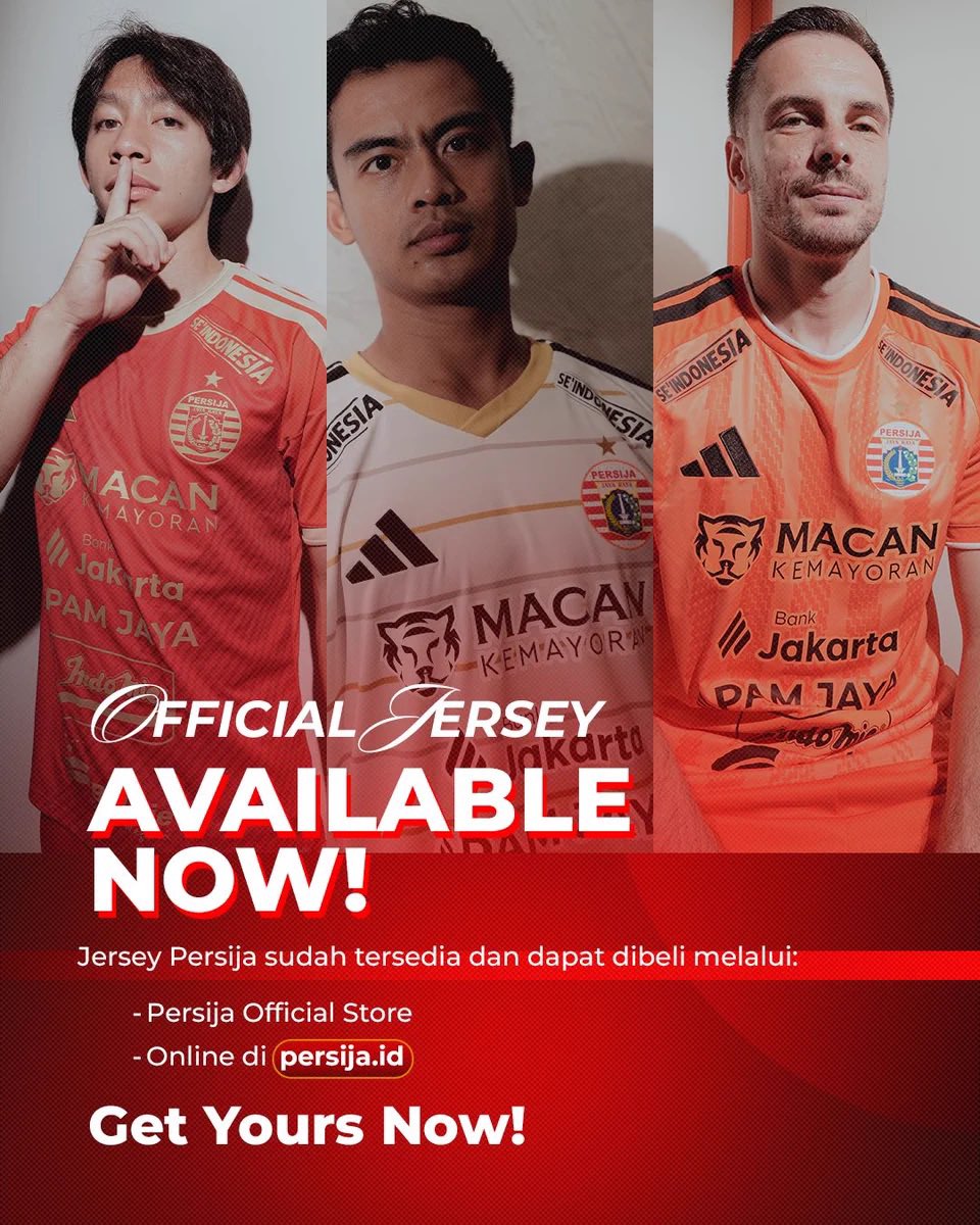 KelvinMP48's tweet photo. Mumpung lagi Promo 9.9 🥳🔥👀

Mau jersey Original Resmi dari Persita, Persib, atau Persija? Koleksi Home & Away lengkap ada di sini!

Persita Home
https://t.co/phSfMNnLBe

Persita Away
https://t.co/bpkp0THJm0

Persib Home
https://t.co/JYlurmUPmr

Persib Away
https://t.co/JnXk8Mmg4X 

Persija Home & Away
https://t.co/Qkne3ZIVFH