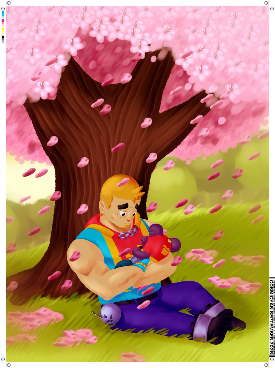 VbHoshi's tweet photo. The 5th Grom commission is finished. 🌳🌸 Thank you so much for your amazing artwork @CosmicYan 😄 #Grom #Moe #BrawlStarsGrom #BrawlStarsMoe #BrawlStars #BrawlStarsArt #BrawlStarsFanArt https://t.co/FFYNnC8mKp