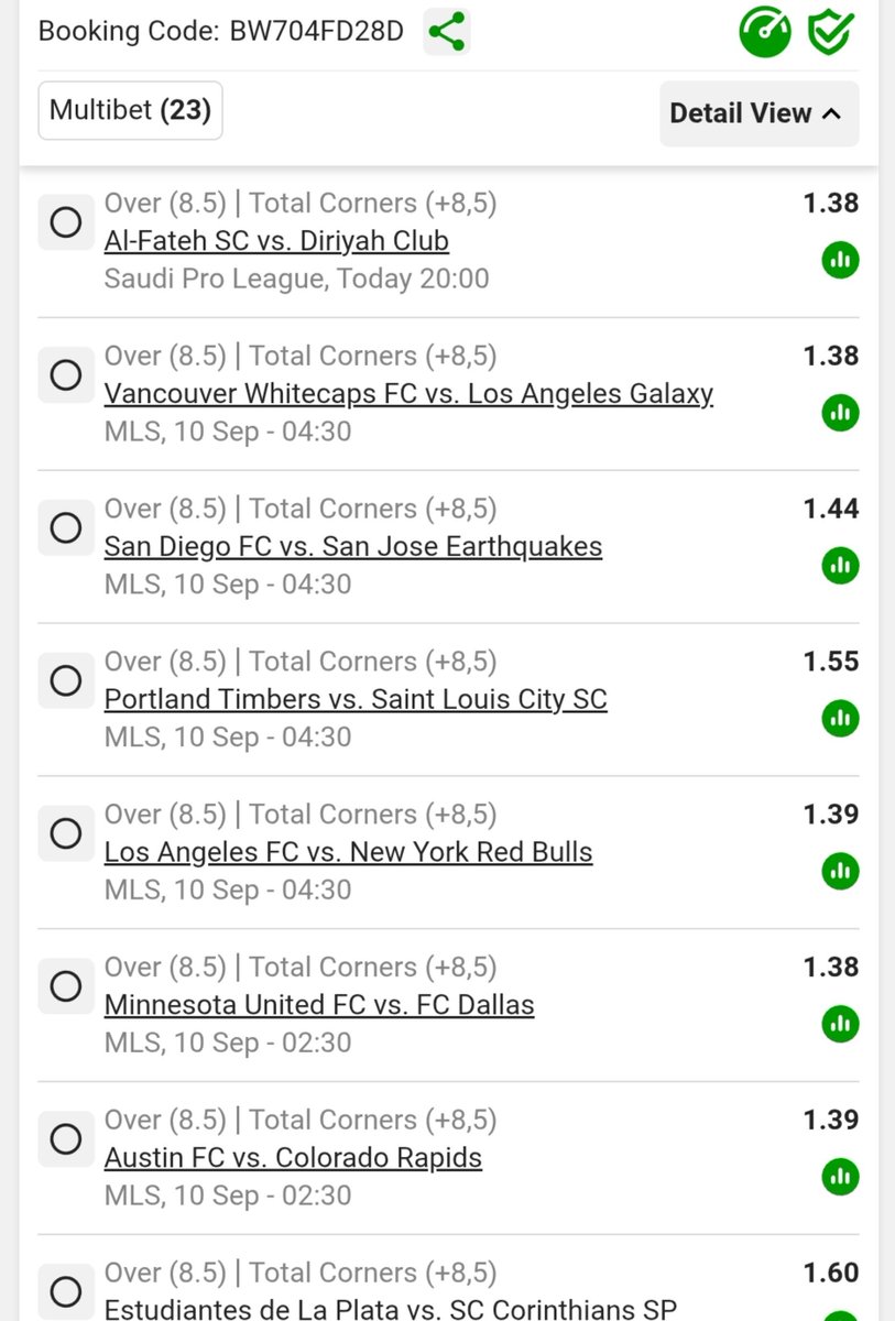 booming_sports's tweet photo. ⛳ Full Time Corners  
💰Total Odds: 5K
🎟 Betway Code: BW704FD28D

📸 See slip below https://t.co/eNkgyef58X