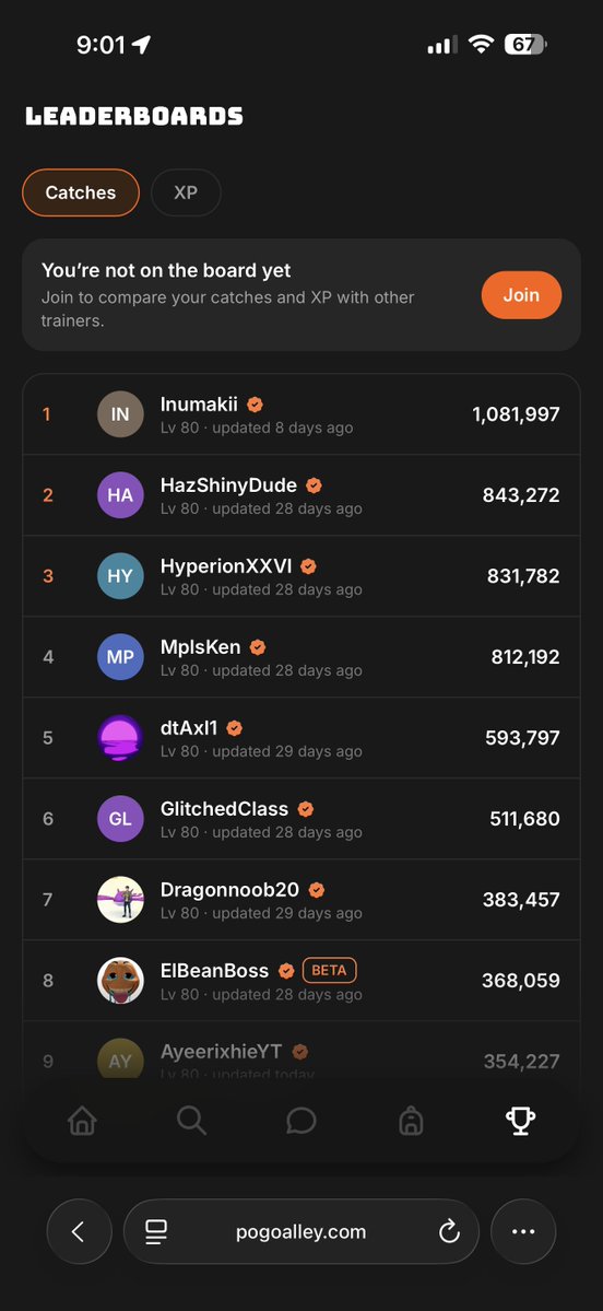 PoGOAlley's tweet photo. PoGoAlley leaderboard is live.

24 trainers on it so far, so the top 10 is still wide open. let's see who's in it by the end of the week.

https://t.co/W0JnkHUBq1

#PokemonGO #PokemonGOTrade https://t.co/3RR20LTg0a