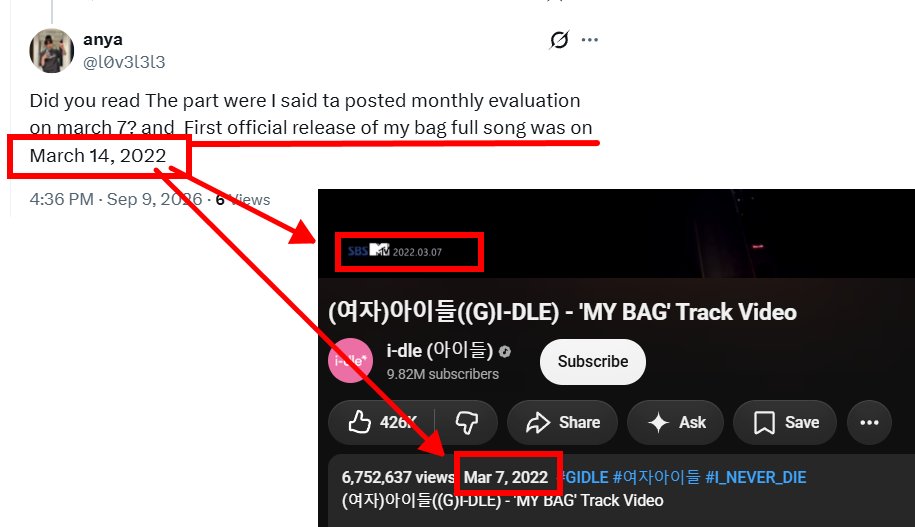 berusanx's tweet photo. @l0v3l3l3 @ultsangwon Did you educate yourself enough before posting? MY BAG was posted &amp; registered on Mnet on March 7, 2022, not March 14. And “Ain’t No Privacy” wasn’t released until March 24. Hope this helps. Consider yourself educated https://t.co/Ypqrc5hQyE