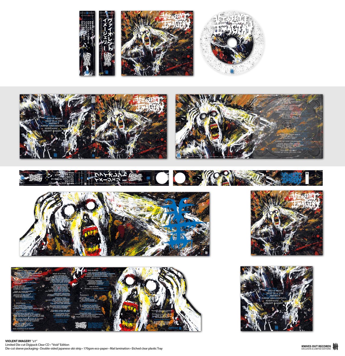 getknivesout's tweet photo. New Exclusive Edition : VIOLENT IMAGERY
Debut eponym EP
Die-cut Digipack Clear CD w/ die-cut booklet, japanese obi...
VOID Edition
75 limited only
https://t.co/Hwar1NVmw8
#violentimagery #knivesoutrecords #knivesoutz #knvz #ironfront #caveman #noright #torturehammer #bayarea https://t.co/Nya0qqHylt