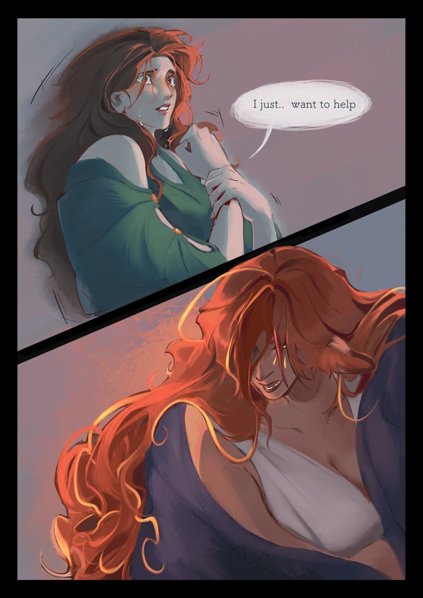 bizzbell3's tweet photo. NO WAY! BELL AND @PimPichc  COLLAB!? 

Thank you pim so so much for this comic, I hope i get to commission again someday ^^

 This is the day Circe began to trust me. https://t.co/eOVIakCqfd