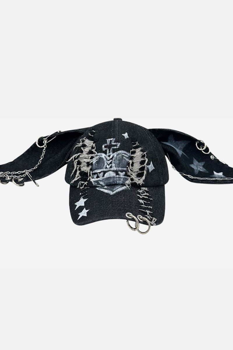 Belchic7's tweet photo. 🖤⭐星屑を纏ったうさ耳ダメージキャップ⭐🖤 https://t.co/FeAq0rizjQ