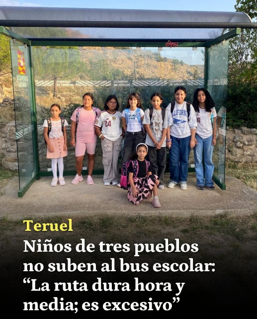 deckard75351's tweet photo. Los niños turolenses
Los padres d los alumnos d 3 pueblos d la provincia de Teruel -Tronchón, Bordón y La Cuba- se han negado a primera hora d este martes a q sus hijos subieran al bus escolar que les iba a conducir al colegio e instituto de Educación Secundaria de Cantavieja. https://t.co/2UWvQfcrFg