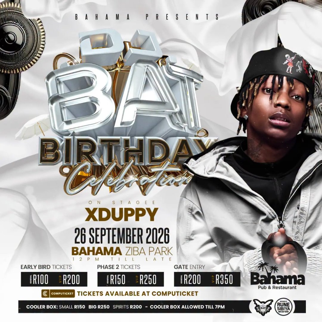 Computicket's tweet photo. 🎂 Pick ONE to control the birthday soundtrack for an hour! 👀
🎹 Kabza De Small
🌹 De Rose
🔥 Mdu A.K.A TRP
🎧 XduppyWho gets your vote? 🎶
🔗 https://t.co/XfMGYJYVXY
📍 Springs
🗓️ 26 Sep
💰 From R150
#DJBatBirthdayCelebration #KabzaDeSmall #DeRose #MduAKATRP #Xduppy #Amapiano https://t.co/6m2hv5rRag