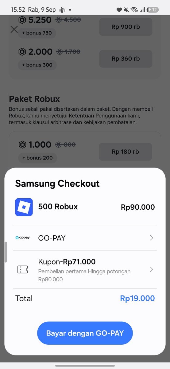 untallucu's tweet photo. wts voc robux samsung 

500r 65k 
1000r 120k

#zonauangㅤ #vocsamsung #roblox #robux https://t.co/WuMPmZ7Nmo