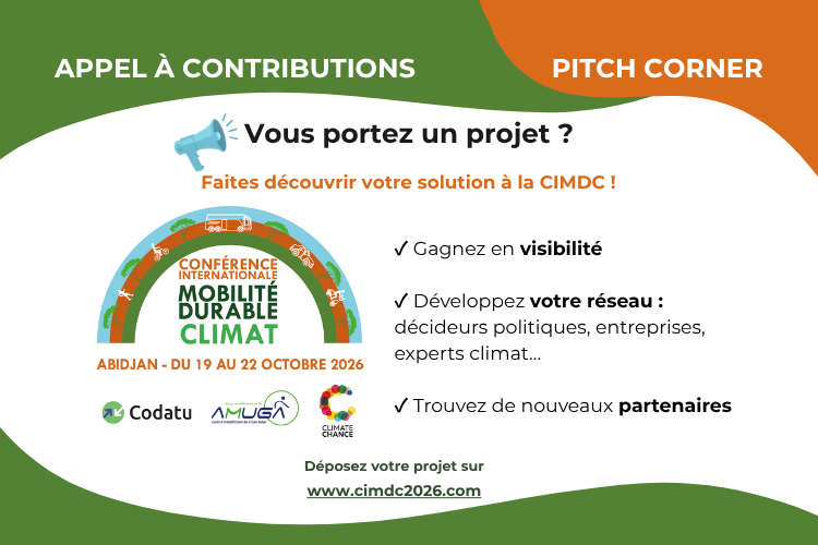 ClimateChance's tweet photo. 📢 J-7 | D-7 Fermeture de l'appel à contribution Pitch Corner #CIMDC2026

Un projet climat innovant en Afrique ? Pitchez-le à Abidjan en 10-15 min ! 🌍
An innovative climate project in Africa? Pitch it in Abidjan in 10-15 min! 🌍

📅 Deadline | 16 Sept.
👉https://t.co/GotPtS4ipA https://t.co/pCtDysEIOe