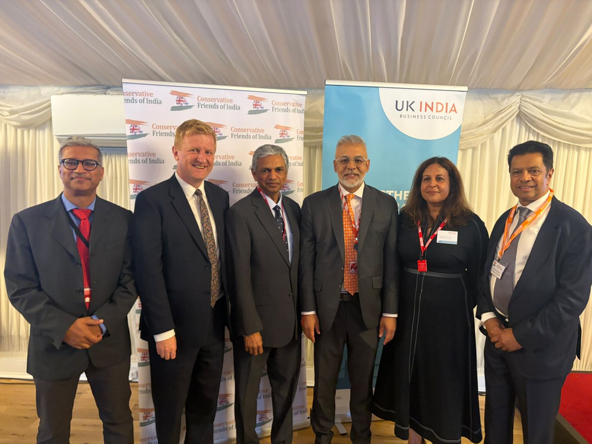 OliverDowden's tweet photo. Fantastic to be at the UK India Business Council’s Autumn Reception yesterday evening with Conservative Friends of India, Labour Indians and the 1928 Institute. 

Lots of discussions celebrating the strength of our brilliant UK-Indian business relationships! https://t.co/lJVTeOtEbN