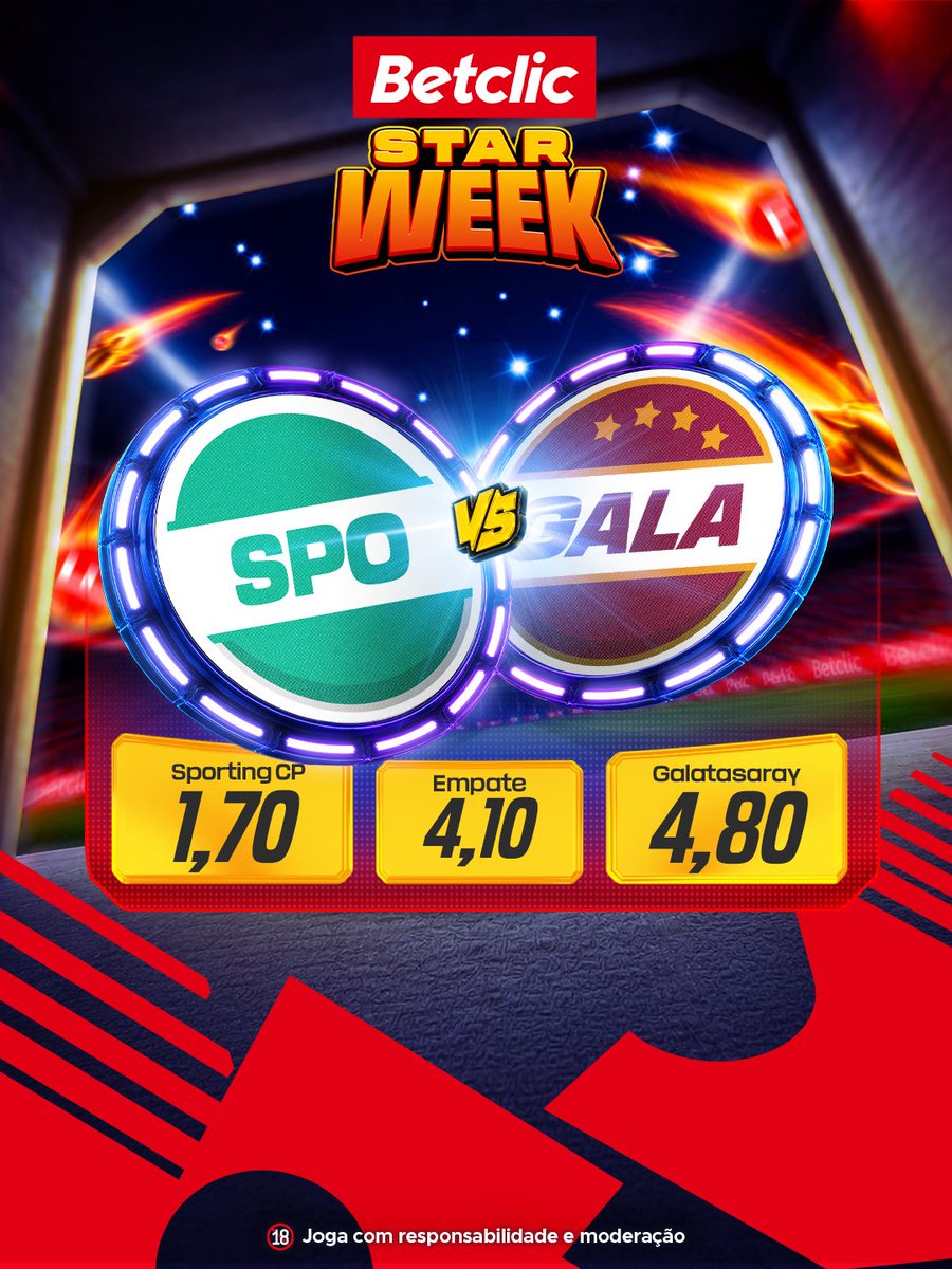 BetclicPortugal's tweet photo. Temos 100€ em Freebets (10€x10 pessoas) para oferecer! Será que consegues?

- Segue a @BetclicPortugal
- Dá RT+Like
- Acerta num dos marcadores do jogo + quem vence + Username

Vota aqui na Boost ➡️ https://t.co/gZ5TL1RVEY
1 comentário por pessoa.
Passatempo termina às 20:00. https://t.co/4c19bSuj9i