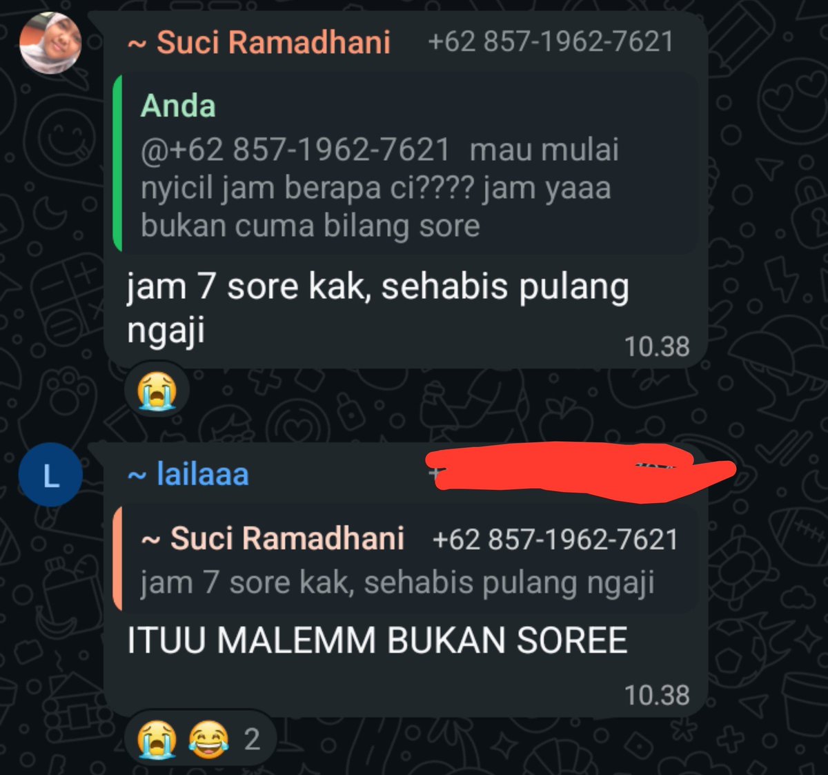 diuutee's tweet photo. janjinya bakal direfund jam 7 sore yaaaaa 🥰🥰🥰 jam 7 SORE habis ngaji https://t.co/8TME7nibM2