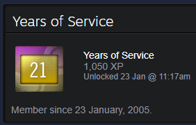 Mattemeo's tweet photo. @Steam @Steam_Support My account is 21 years old, for fucks sake. https://t.co/f6jcvKqr9c