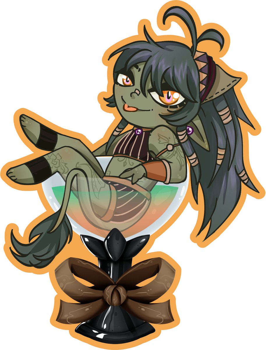SlimeOctodragon's tweet photo. Nerys Cocktail ! 
Oc belongs to my friend @open_klo 🥦 https://t.co/qlGJWh6m27