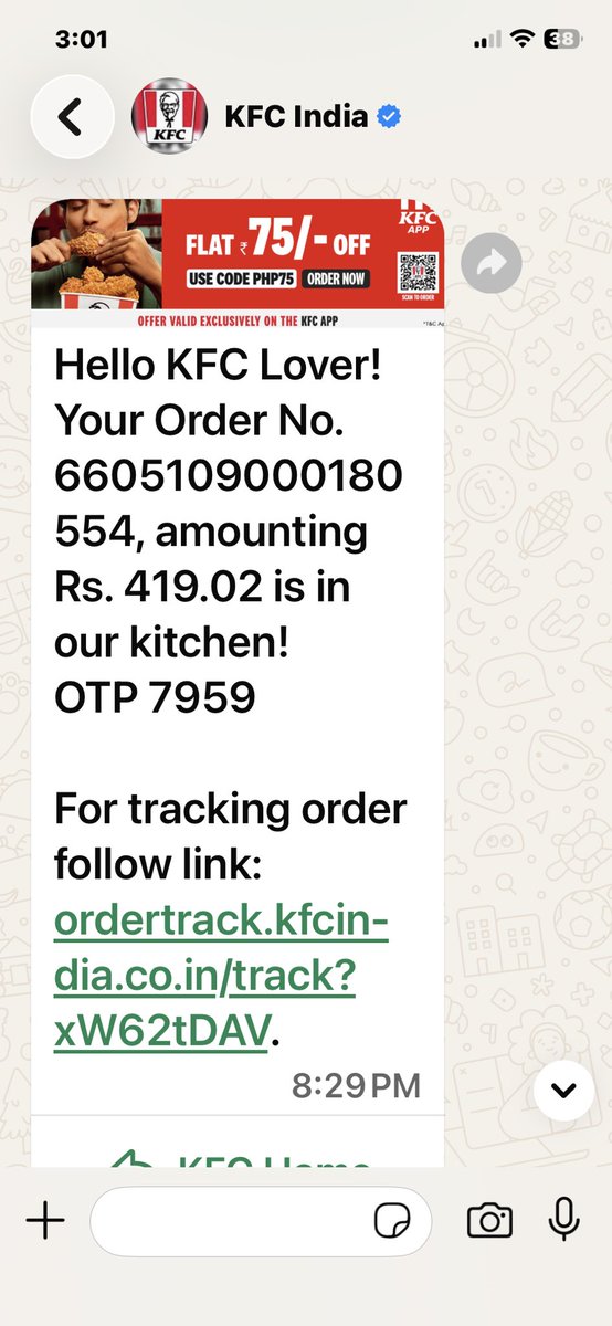 ofionstar's tweet photo. @KFC_India https://t.co/42bWQ1Yn8D