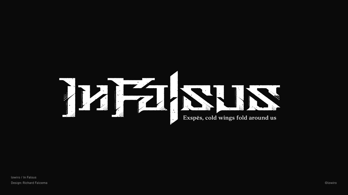 Robotboy189's tweet photo. 【WORKS】
lowiro 『In Falsus』
タイトルロゴをデザインしました。
本日リリース！！！ https://t.co/AD9A4wmu5b