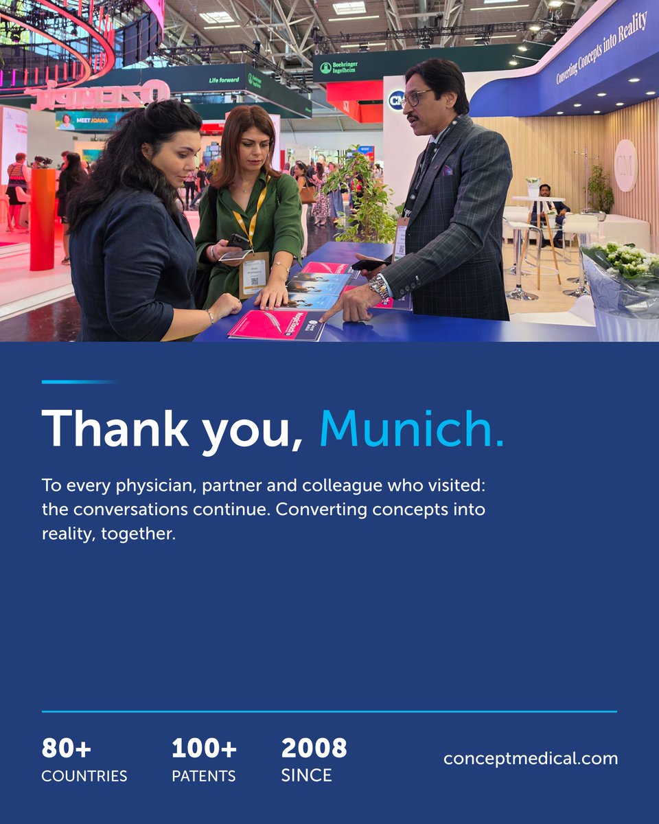 conceptmedicals's tweet photo. 10+ years of MagicTouch™ the first sirolimus-coated balloon. One platform, coronary to peripheral, powered by Nanolute™ technology.
To every physician, partner and colleague who visited: the conversations continue. 🤝
#ESC2026 #DCB (2/2) https://t.co/SUvhBP3y0h