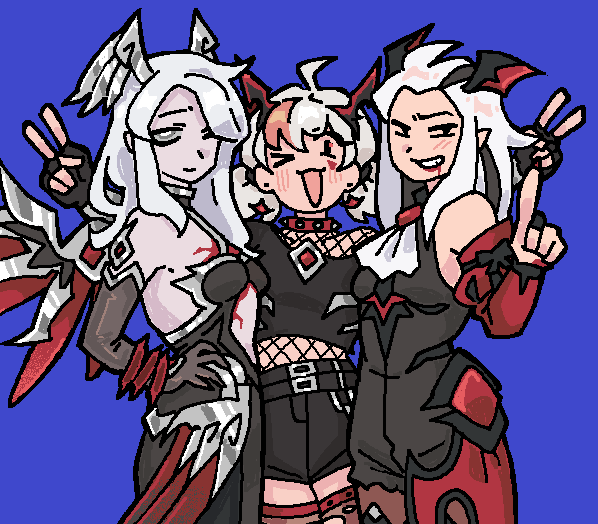 blumothy's tweet photo. new juno skin to match my favs for kiri and mercy 🩸 https://t.co/HIgxDvEfyu