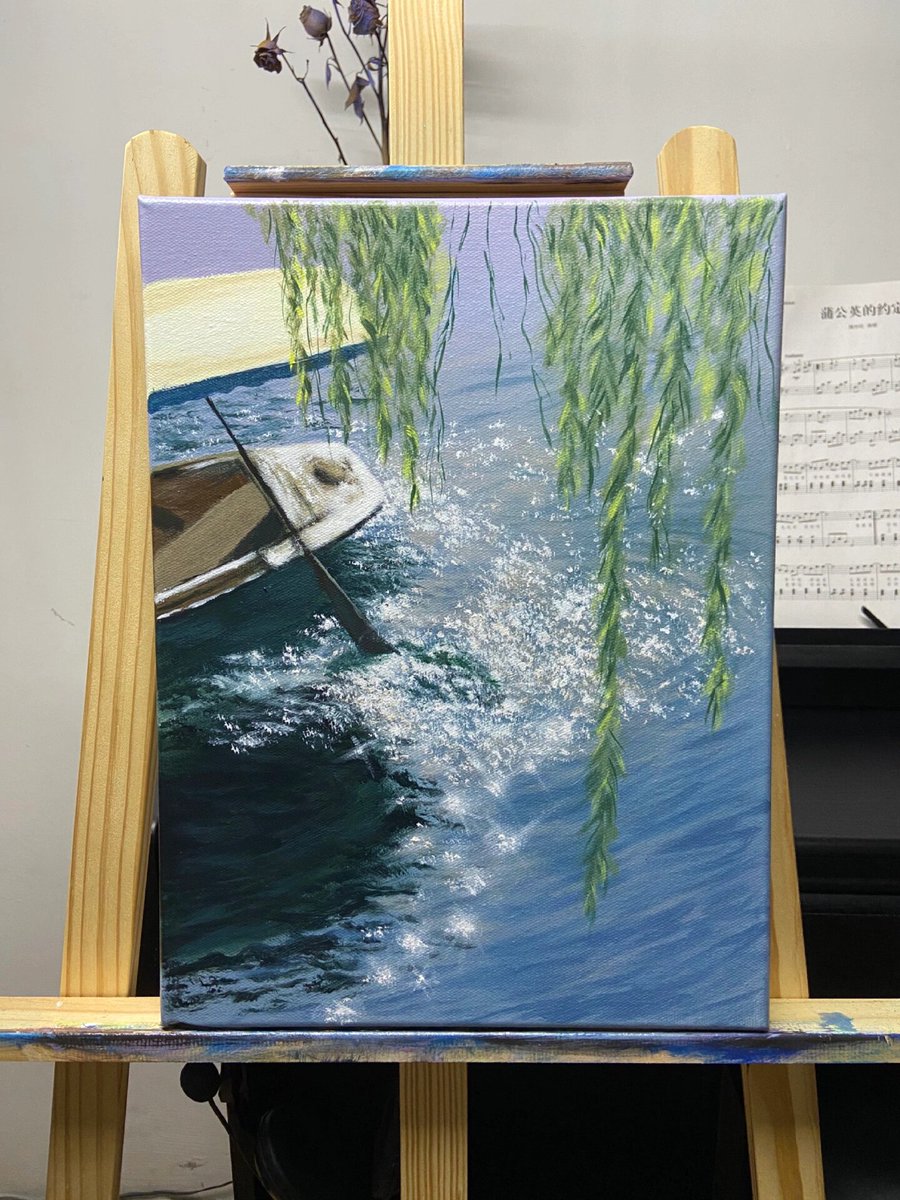 HassanM08164992's tweet photo. Just immersed in a 1-hour watercolor live demo by a local artist—capturing morning lake ripples felt like breathing color itself. Art isn’t for hanging on walls only, it’s for living in. #ArtIsLife https://t.co/I8m6LTO7zd
