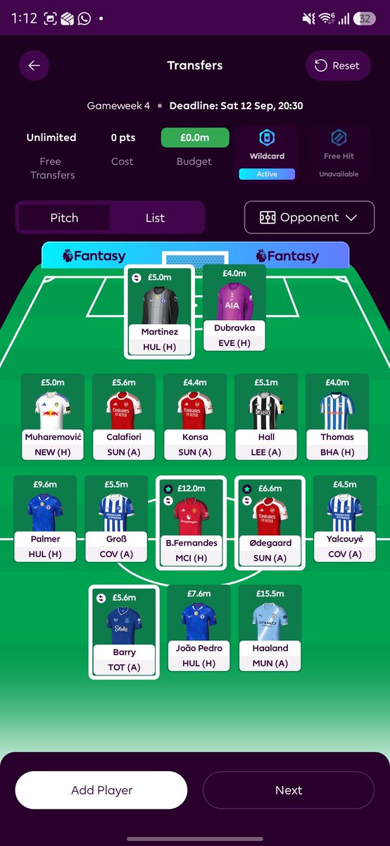 adrian_arvin's tweet photo. @FPLMate Can't decide between these 2 wildcard drafts. Anyone got any input? https://t.co/8wSY5NZRZ7