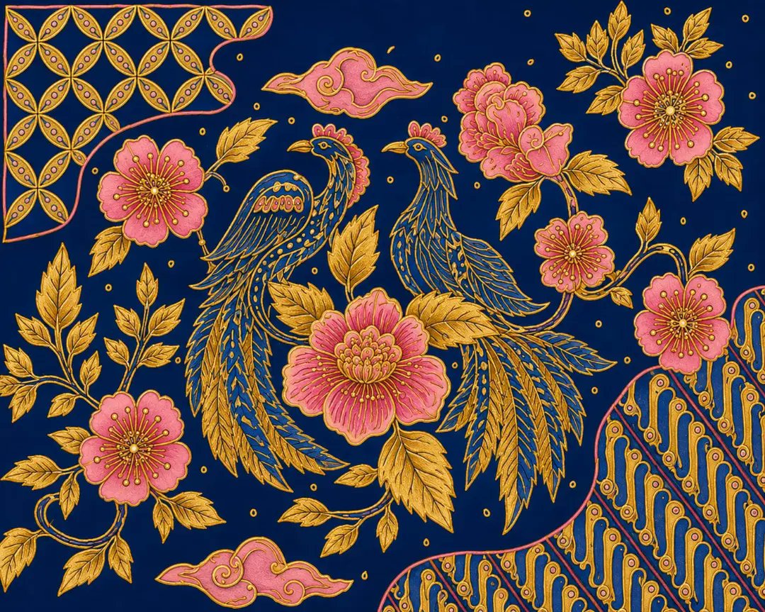BarbaraFara3's tweet photo. Hi everyone, Here is my digital illustration inspired by batik fabric. I hope it showcases the beauty of batik motifs as part of Indonesia’s cultural heritage. Artwork: Fahrina Putri Wahdina https://t.co/RsQZVsnqy8