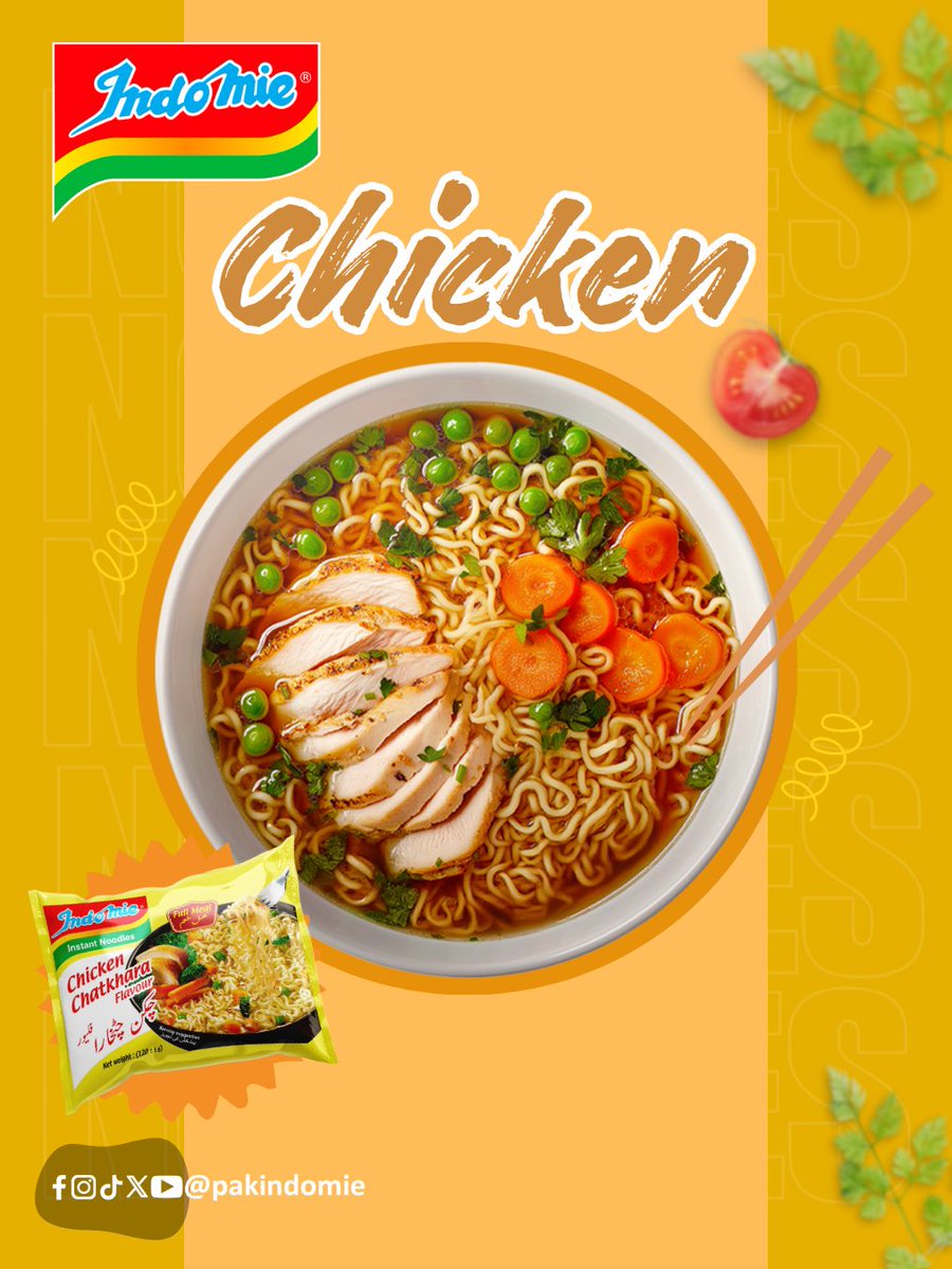 pakindomie's tweet photo. Ready in just 3 minutes. 🍜
The perfect full meal for every craving. 💛

#IndomiePakistan #pakindomie #InstantNoodles #ChickenChatkhara https://t.co/bvEiXVLdAe