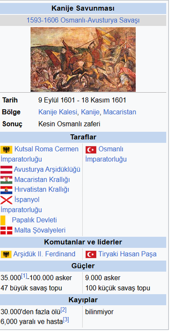tariharsivi's tweet photo. Tarihte bugün: Kanije Müdâfaası başladı (1601)

Kanije'yi "Yedi kral ve onlarca boy beyine bağlı 87 bin askere karşı 9.000 askerle savunan 80'lik komutan Tiryaki Hasan Paşa https://t.co/1mZ0mK6Lqh