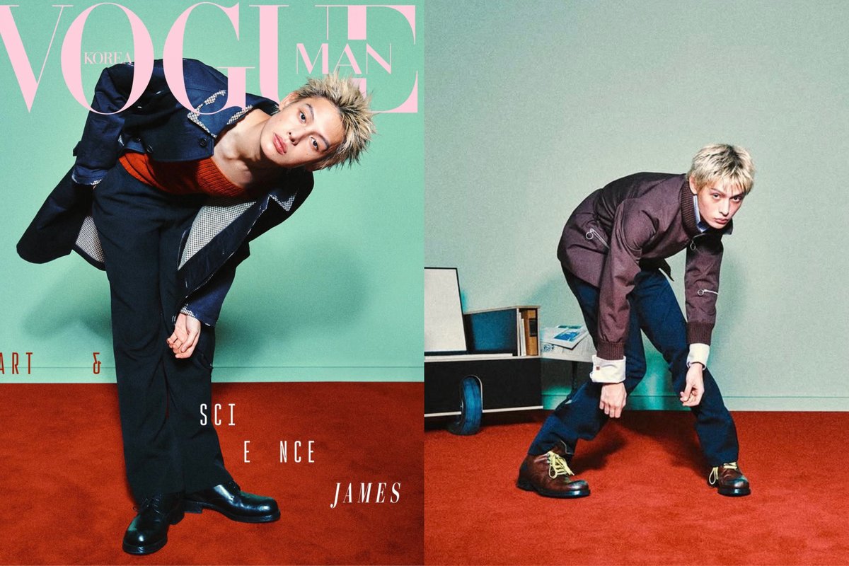 ahnlogs's tweet photo. ga namhee, the digital editor & creative producer for vogue korea, make an insta story of james photoshoot with the caption :

“나의 윌렘 대포 지니어스 천재 짱짱맨”
[my willem dafoe is the ultimate genius and the absolute best!]

and fun fact : willem dafoe real name is william james dafoe!