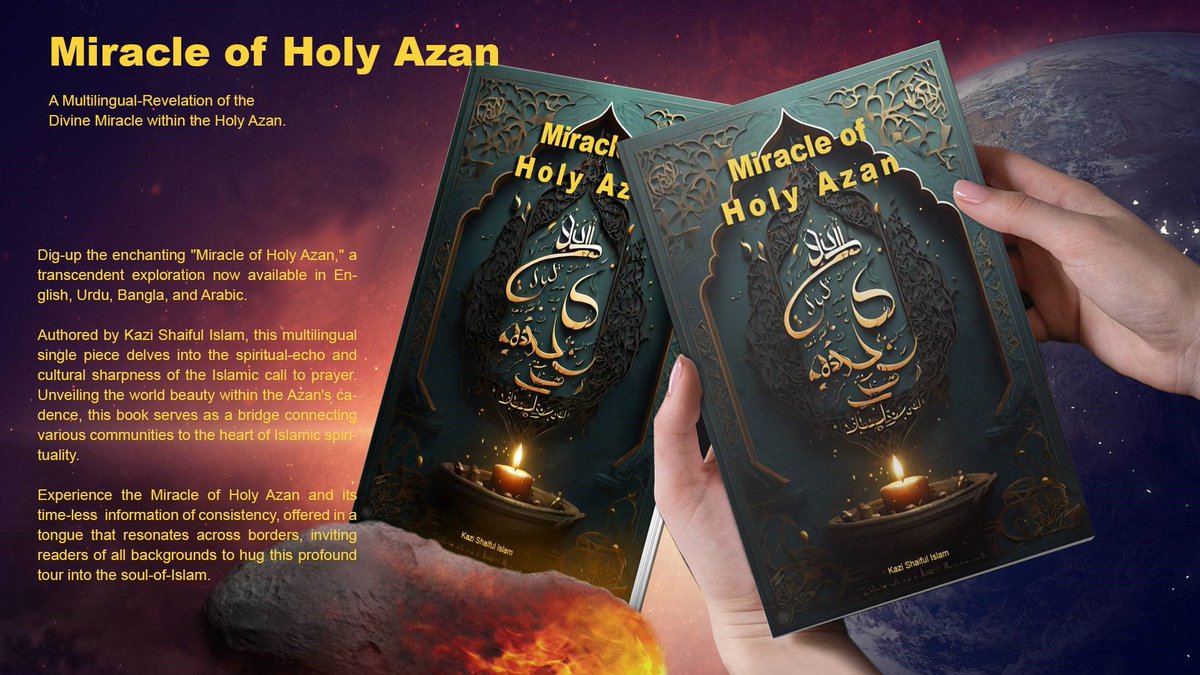 sazid_500's tweet photo. Buy Miracle of Holy Azan: A Multilingual-Revelation of the Divine Miracle within the Holy Azan. on @Gumroad https://t.co/waTd77XVYt https://t.co/1WDyGtkHxR
