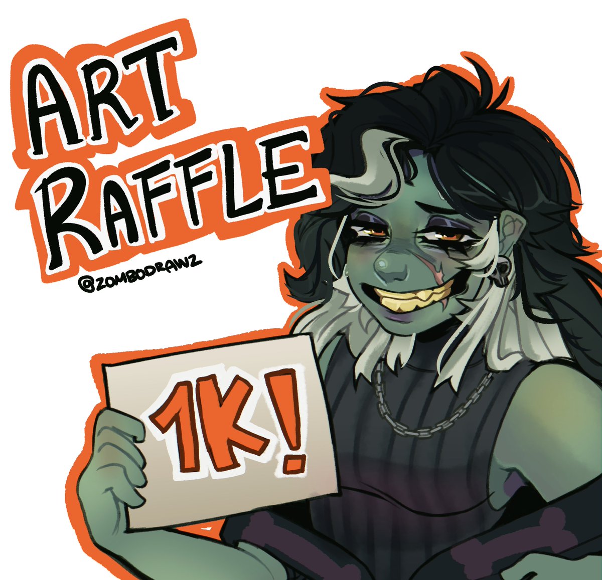 ZomboDrawz's tweet photo. Uhm Well?? 1K?? 
⭐️Drawing 1 icon, 1 halfbody to celebrate!
Closes: September 16 ⭐️

Comment your OC + tell me about them to participate!
#artraffle https://t.co/sKktJuSzYa