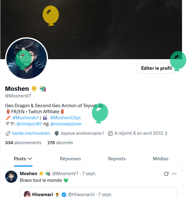 MoshenVT's tweet photo. C'est le jour des ballons ! 😎🍰 https://t.co/dxa8Rjg64J