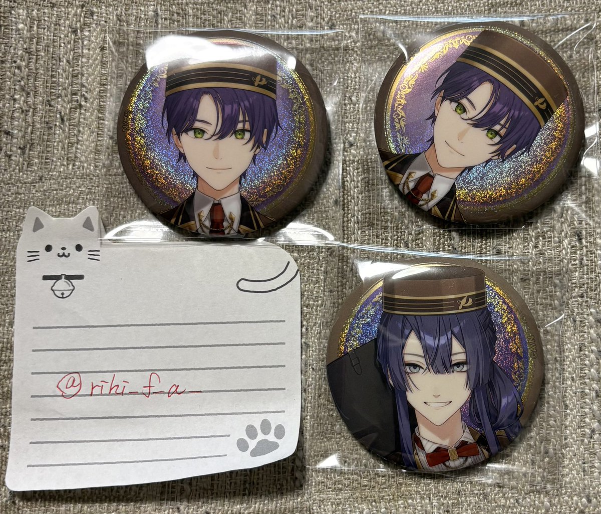 rihi_f_a_'s tweet photo. @no_TL 
【交換】にじさんじ 缶バッジビスケット3 缶バッジ

譲▶︎ 画像1

求▶︎ 画像2 ♥＞★

郵送のみ
お気軽にお声掛けください！ https://t.co/x4tBxJ0BnF