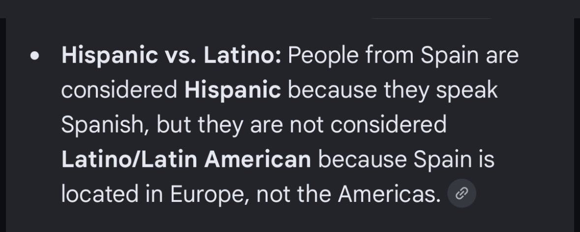 BarbiezMaterial's tweet photo. @amara_hye @Lyn_thinks @studlov3r Ok? And so is my family bitch I was raised in a traditional Mexican home you don’t know shit about me @amara_hye and you clearly don’t know the differences between Hispanic and Latinos or Spaniards and Latinos 
They’re NOT the same bitch and you’re literally 18 finish school btch https://t.co/pPn7d7oYgG