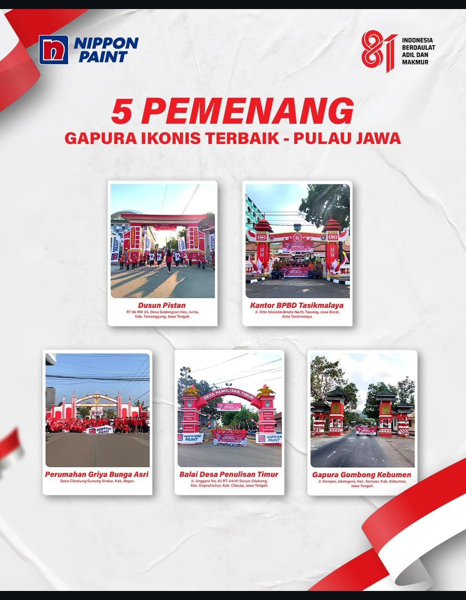 Tanty2005's tweet photo. SAATNYA membuktikan bahwa ikon desa bisa dimulai dari gapura. Dari gapura desa, dunia bisa tahu potensi yang ada di dalamnya.  Dari desa, kita bisa maju. Bahkan, dari desa kita bisa menjadi contoh dunia.

#KemendesPDT
#BangunDesaBangunIndonesia
#BPSDMKemendesPDT
#TPPKemendesaPDT https://t.co/Dc31mGaQaD