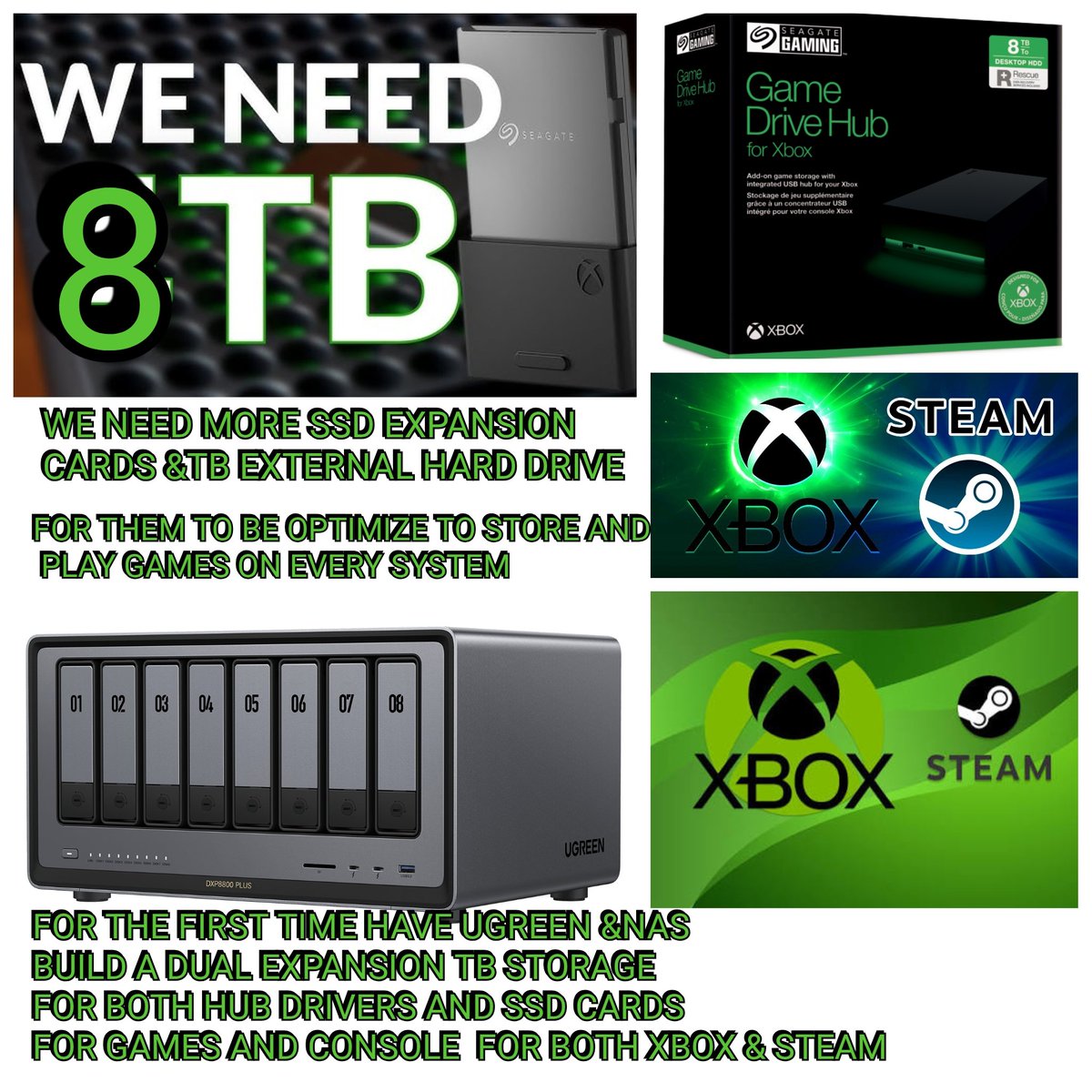 MRGETWILDBOY's tweet photo. @asha_shar and @XBOX and @Microsoft &amp; @Steam this what we want for #Xbox #ProjectHelix  disc to digital full backwards compatibility on ALL Xbox games and systems program to be Xbox series s&amp;x and next Xbox generation and COMPATIBLE memory TB HUB DRIVERS FOR SERIES S&amp;X HEILX #ign https://t.co/rJIdrtNfLb