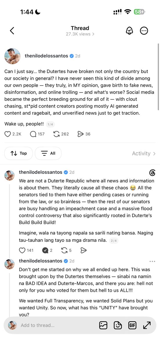 onlydansph's tweet photo. My account is not a political page so I’m so proud of how my post turned out. Masasabi kong organic support rallied behind the post. I’m even prouder of my circle and audience — nasa tamang mga tao ako! 

A lot of you resonated with my thoughts and the idea of putting PRINCIPLES above personalities, FACTS above narratives, and ACCOUNTABILITY above political loyalty.

The traction I got on Facebook, Threads and X may have given me alot of nasty name-calling and hatred, pero as long as I succeed on making my points get across a lot of people, okay lang. 

Nakakapagod minsan, pero, may pag-asa pa din!!