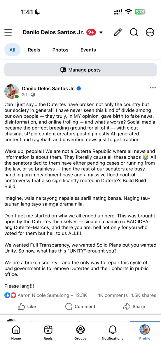 onlydansph's tweet photo. My account is not a political page so I’m so proud of how my post turned out. Masasabi kong organic support rallied behind the post. I’m even prouder of my circle and audience — nasa tamang mga tao ako! 

A lot of you resonated with my thoughts and the idea of putting PRINCIPLES above personalities, FACTS above narratives, and ACCOUNTABILITY above political loyalty.

The traction I got on Facebook, Threads and X may have given me alot of nasty name-calling and hatred, pero as long as I succeed on making my points get across a lot of people, okay lang. 

Nakakapagod minsan, pero, may pag-asa pa din!!