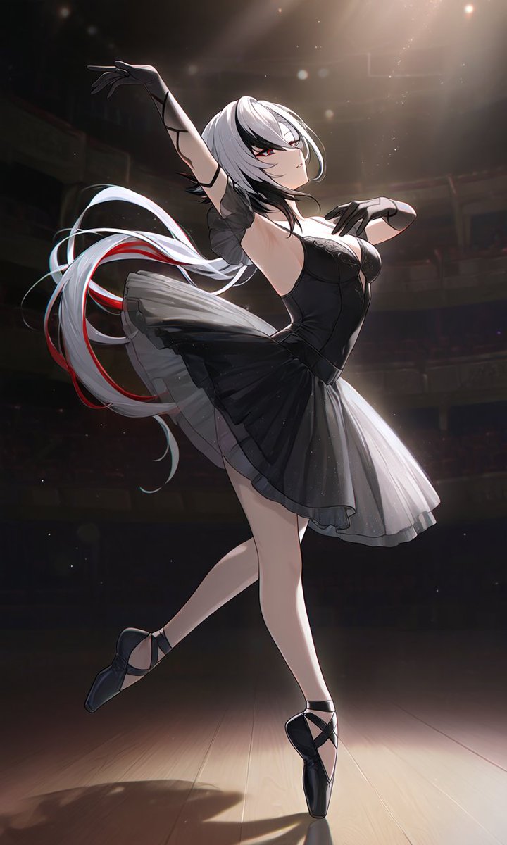 arty_0069's tweet photo. Ballerin Arlecchino black dress version 
#AI #aiart #arlecchino #genshinimpact #game https://t.co/MLk47uMo3V